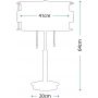 Elstead Lighting Laguna QZLAGUNATL lampa stołowa 2x60 W miedź zdj.2