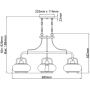 Elstead Lighting Trilogy QZTRILOGYISLEBN lampa wisząca 3x60 W nikiel zdj.2