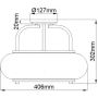 Elstead Lighting Trilogy QZTRILOGYSFM lampa podsufitowa 3x60 W brązowa zdj.2