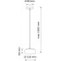 Goldlux Ofelia 331267 lampa wisząca 1x10 W czarna zdj.2