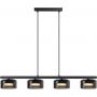 Goldlux Ofelia 331304 lampa wisząca 4x10 W czarna zdj.1