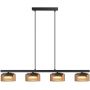 Goldlux Ofelia 331311 lampa wisząca 4x10 W czarna zdj.1