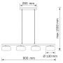 Goldlux Ofelia 331311 lampa wisząca 4x10 W czarna zdj.2