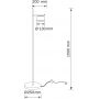 Goldlux Ofelia 331496 lampa stojąca 1x10 W czarna zdj.2