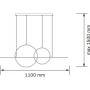 Goldlux Laura 331809 lampa wisząca 1x42 W złota zdj.2