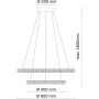 Goldlux Celestia 338297 lampa wisząca 1x55 W złota zdj.2