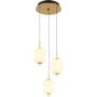 Globo Lighting Ewald 152173 lampa wisząca 3x20 W mosiądz zdj.3