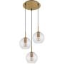 Globo Lighting Adara 15462H1 lampa wisząca 3x60 W mosiądz zdj.1