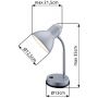 Globo Lighting Basic 2487 lampa biurkowa 1x40 W chrom-srebrna zdj.2