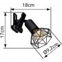 Globo Lighting Xara I 54802SK kinkiet 1x40 W czarny zdj.2