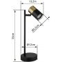 Globo Lighting Brisbon 57850T lampa biurkowa 1x5 W czarna-miedź zdj.2