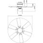 Globo Lighting Ugo 0307 lampowentylator podsufitowy 1x60 W biała-drewno-nikiel zdj.2