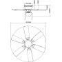 Globo Lighting Ugo 0307W lampowentylator podsufitowy 1x60 W biała-szara-nikiel zdj.2