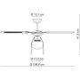 Globo Lighting Champion 0309 lampowentylator podsufitowy 1x60 W biała-mosiądz-drewno zdj.2