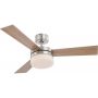 Globo Lighting Alana 0333 lampowentylator podsufitowy 2x40 W biała-chrom-drewno zdj.1