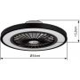 Globo Lighting Blizzak 03653 lampowentylator podsufitowy 1x45 W biała-czarna zdj.2