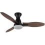 Globo Lighting Gale 03671B lampowentylator podsufitowy 1x22 W biała-czarna-drewno zdj.1