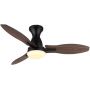 Globo Lighting Gale 03671B lampowentylator podsufitowy 1x22 W biała-czarna-drewno zdj.4