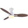 Globo Lighting Gale 03671W lampowentylator podsufitowy 1x22 W biała-drewno zdj.4