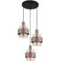 Globo Lighting Milley 155603HA lampa wisząca 3x60 W bursztynowa zdj.1