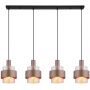 Globo Lighting Milley 155604HA lampa wisząca 4x60 W bursztynowa zdj.1