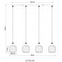 Globo Lighting Xia 157544H lampa wisząca 4x25 W czarna zdj.2