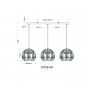 Globo Lighting Mika 157593H lampa wisząca 3x25 W czarna zdj.2