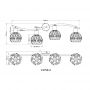 Globo Lighting Mika 157594 lampa podsufitowa 4x25 W czarna zdj.2