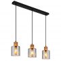 Globo Lighting Aleidis 157683 lampa wisząca 3x25 W czarna-przydymiona zdj.4