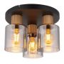 Globo Lighting Aleidis 157683D lampa podsufitowa 3x25 W czarna-przydymiona zdj.3