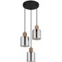 Globo Lighting Aleidis 157683H lampa wisząca 3x25 W czarna-przydymiona zdj.1