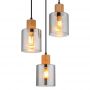 Globo Lighting Aleidis 157683H lampa wisząca 3x25 W czarna-przydymiona zdj.3