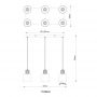 Globo Lighting Aleidis 157686 lampa wisząca x25 W czarna zdj.2
