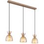 Globo Lighting Massey 15769A3 lampa wisząca 3x40 W bursztynowa zdj.1
