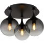 Globo Lighting Dalton 158853D lampa podsufitowa 3x10 W czarna-przydymiona zdj.1