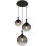 Globo Lighting Dalton 158853H lampa wisząca 3x10 W czarna-przydymiona zdj.1