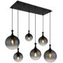 Globo Lighting Dalton 158856H lampa wisząca 6x10 W czarna-przydymiona zdj.1