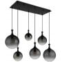 Globo Lighting Dalton 158856H lampa wisząca 6x10 W czarna-przydymiona zdj.3