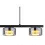 Globo Lighting Higgins 160553HS lampa wisząca 3x6 W czarna-przydymiona zdj.3