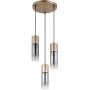 Globo Lighting Annika 210003HCA lampa wisząca 3x25 W przydymiona-złota zdj.1