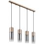 Globo Lighting Annika 210004HCA lampa wisząca 4x25 W przydymiona-złota zdj.1