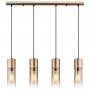 Globo Lighting Annika 210004HCA lampa wisząca 4x25 W przydymiona-złota zdj.2