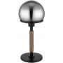 Globo Lighting Haku 21954S lampa stołowa 1x40 W czarna-przydymiona-drewno zdj.5