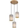 Globo Lighting Run 30229346 lampa wisząca 3x60 W przydymiona zdj.1