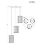 Globo Lighting Run 30229346 lampa wisząca 3x60 W przydymiona zdj.2