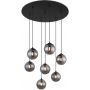 Globo Lighting Riha 561337H lampa wisząca 6x3.5 W czarna-przydymiona zdj.1