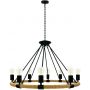 Goldlux Arthur 307927 lampa wisząca powyżej 6x20 W czarna-beżowa zdj.1