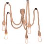 Goldlux Rope 312921 lampa wisząca 5x12 W beżowa zdj.1