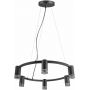 Goldlux Roma 327574 lampa wisząca 6x10 W czarna zdj.1