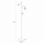 Goldlux Roma 327581 lampa stojąca 3x10 W czarna zdj.2